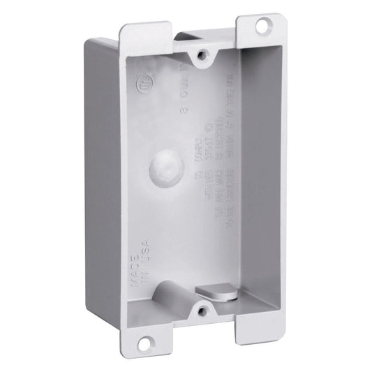 Shallow Single-Gang Retrofit Box – Old Work Flange