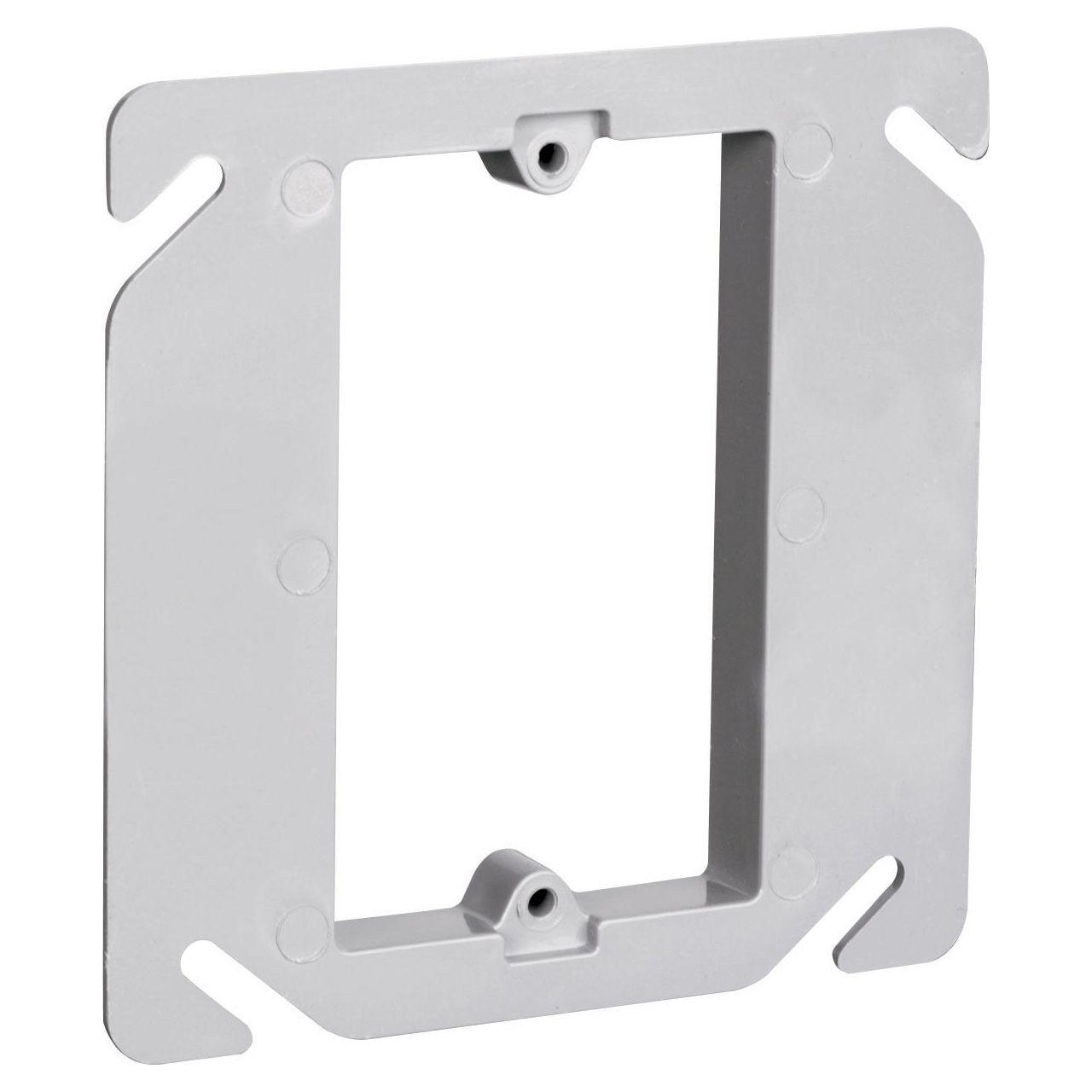 Raised Single Gang Cover for 4" Square Box – 3/8" Raised - Powers Electric Supply