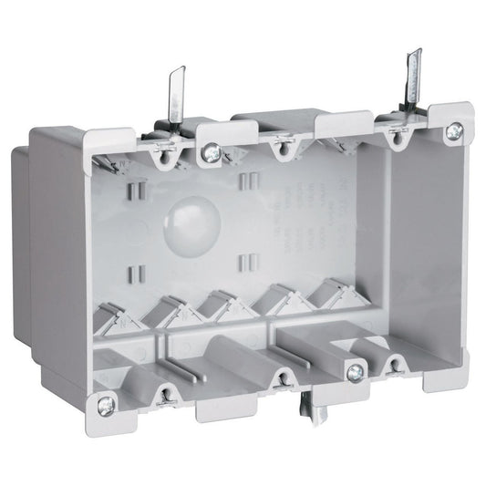 Triple Gang Old Work Electrical Box with Swing Bracket - Powers Electric Supply