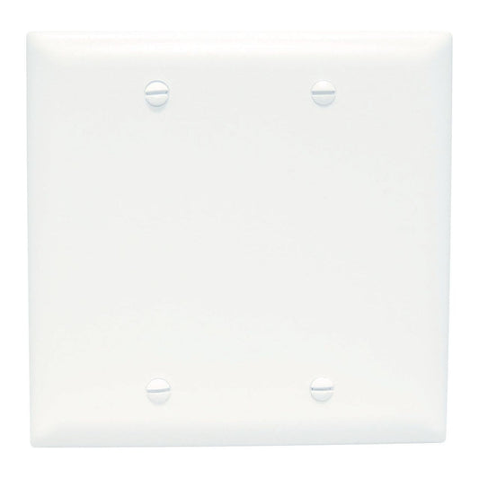 2-Gang Blank Nylon Wall Plate – White - Powers Electric Supply