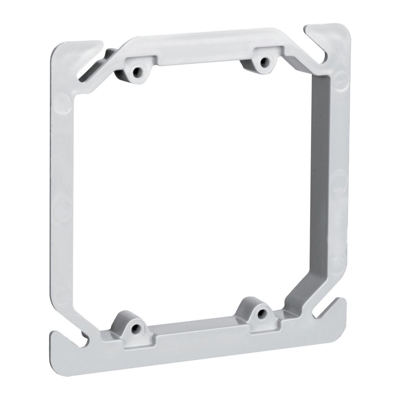 Two-Gang Raised Cover for 4-Inch Square Box – 3/8-Inch Raised - Powers Electric Supply