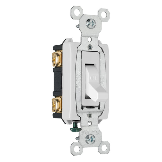 Commercial Grade 20A 2-Pole Light Switch – Back and Side Wire