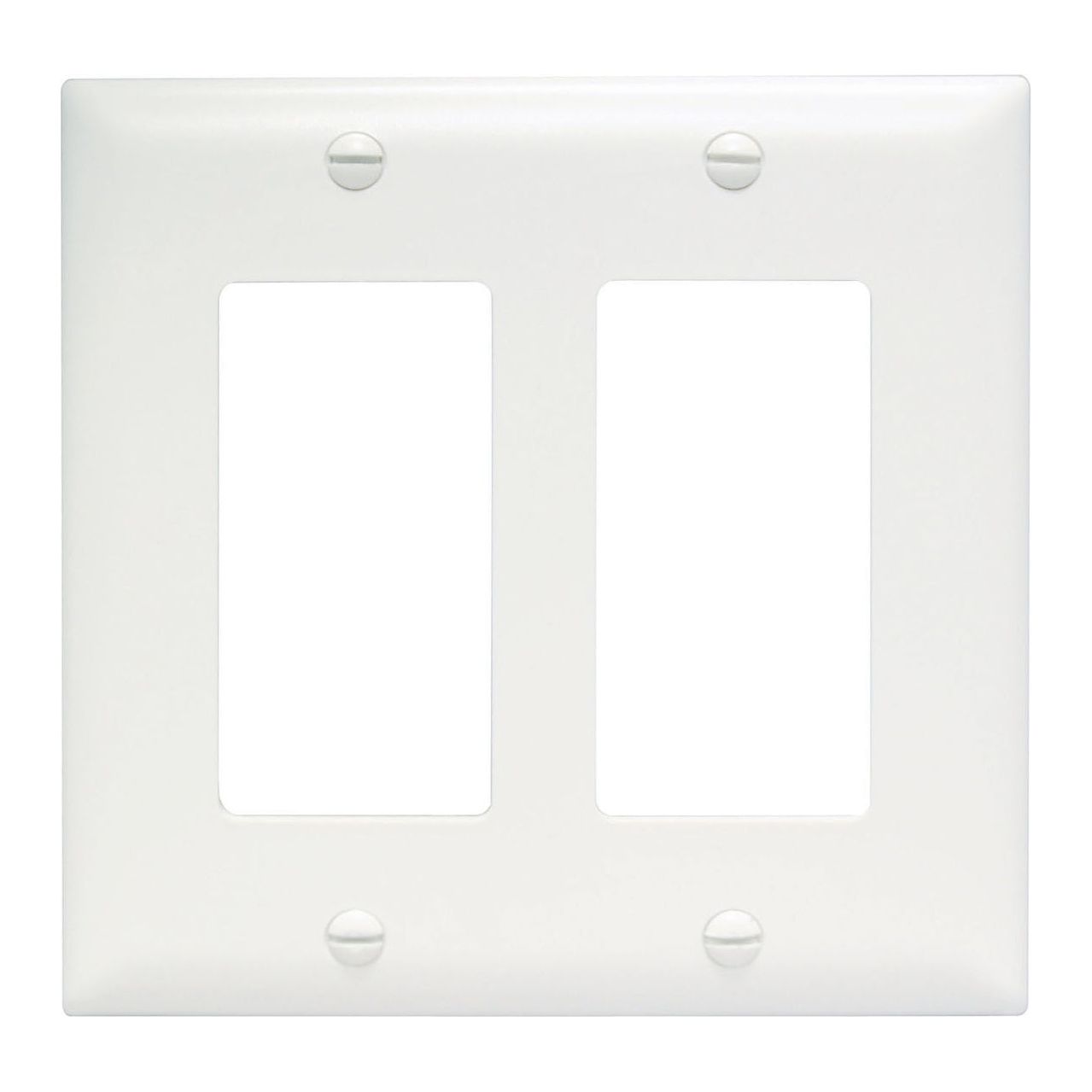 2-Gang Decorator Wall Plate – White Nylon - Powers Electric Supply