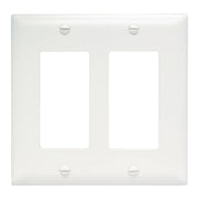 2-Gang Decorator Wall Plate – White Nylon - Powers Electric Supply