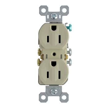 Tamper-Resistant Duplex Receptacle – 15A, Ivory - Powers Electric Supply