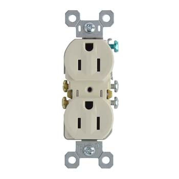 Tamper-Resistant Duplex Outlet – 15A, Light Almond