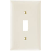 Light Almond Toggle Switch Wall Plate – 1-Gang Nylon - Powers Electric Supply