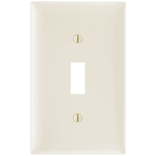 Light Almond Toggle Switch Wall Plate – 1-Gang Nylon - Powers Electric Supply
