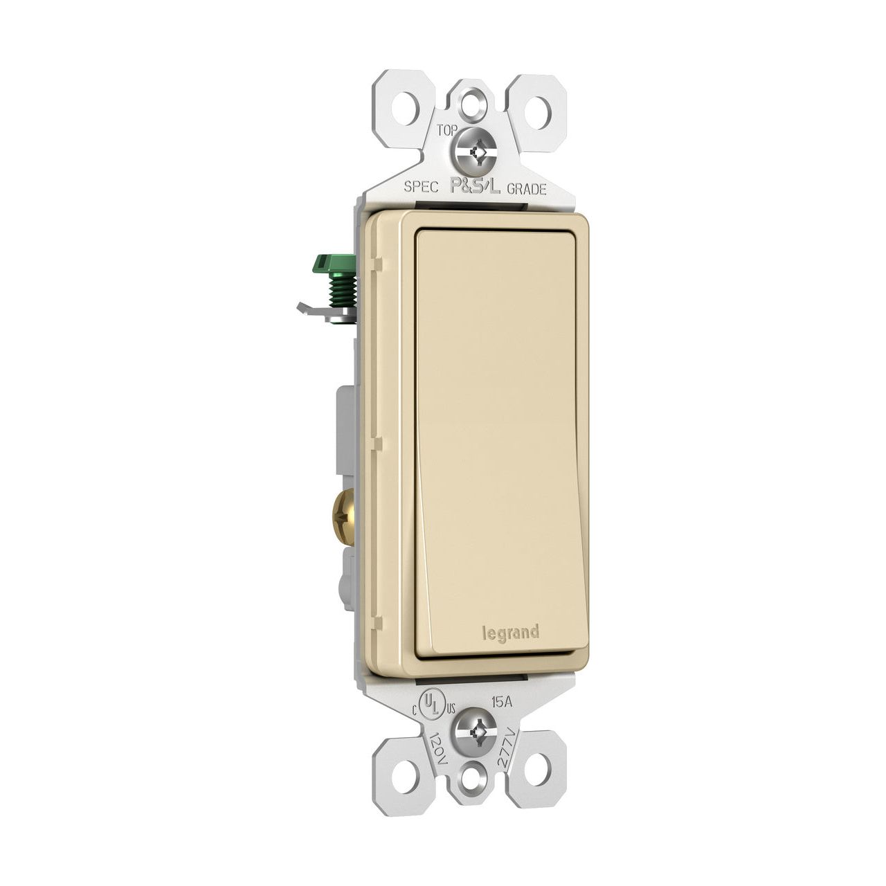 15A Single-Pole Light Switch – Ivory - Powers Electric Supply