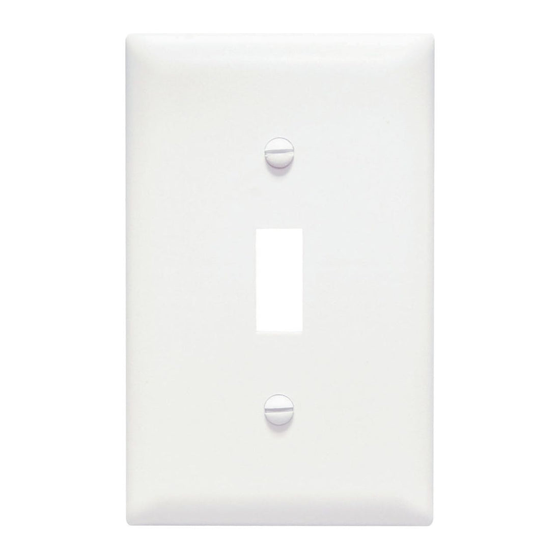 1-Gang Toggle Switch Wall Plate – White Nylon - Powers Electric Supply