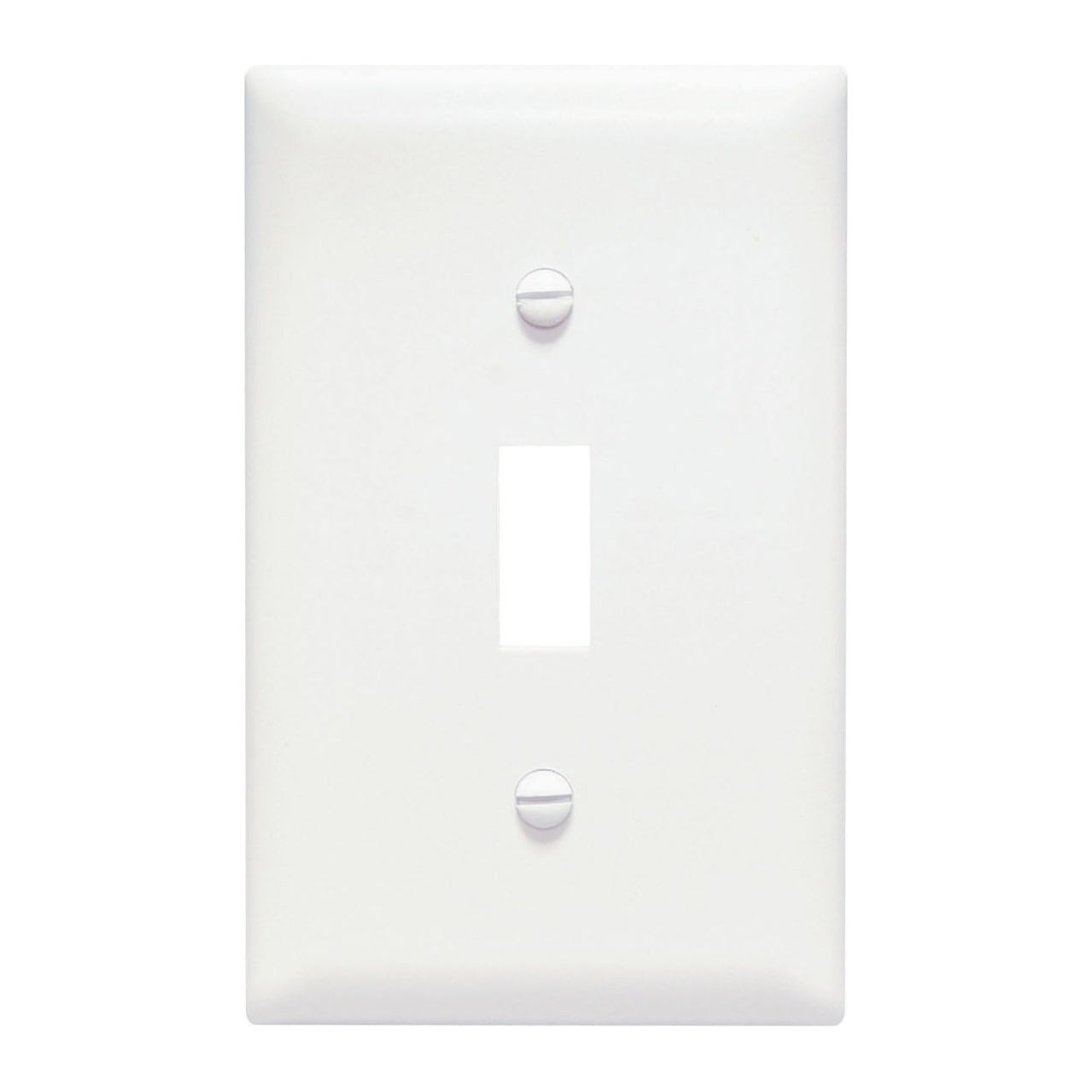 1-Gang Toggle Switch Wall Plate – White Nylon - Powers Electric Supply