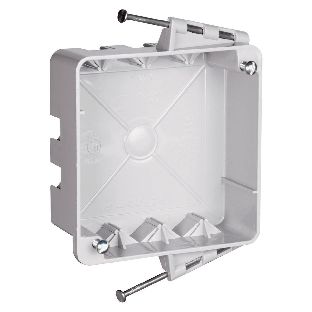 4-Inch Square Electrical Box with Threaded Mounts and Auto/Clamps - Powers Electric Supply