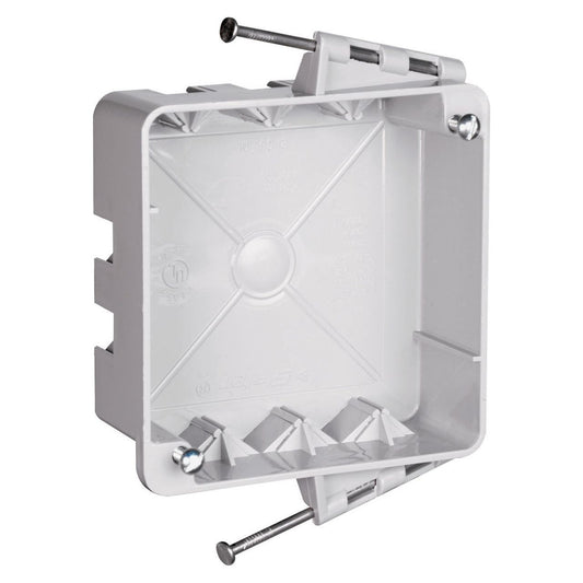 4-Inch Square Electrical Box with Threaded Mounts and Auto/Clamps - Powers Electric Supply