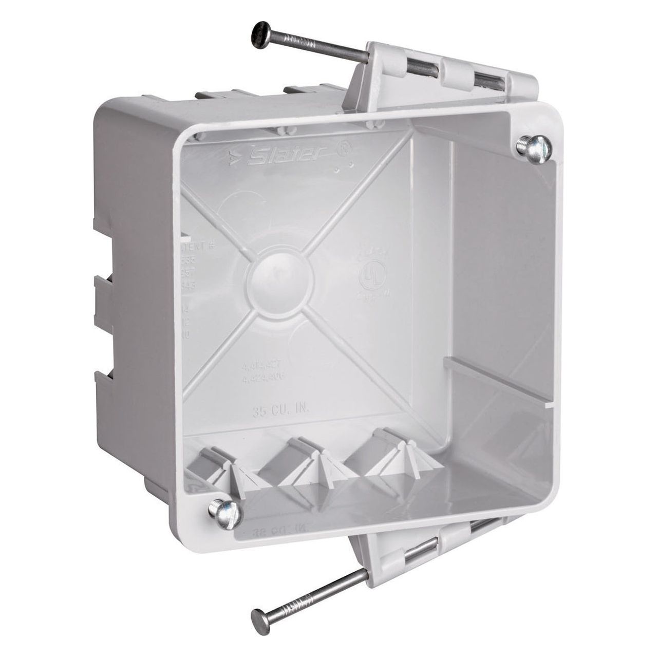 4-Inch Square Electrical Box with Threaded Holes and Auto/Clamps - Powers Electric Supply